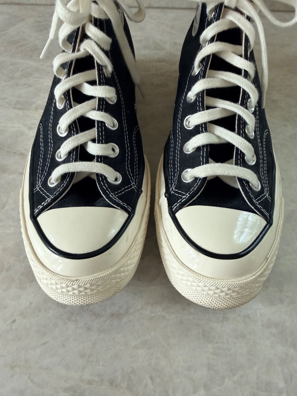 Chuck Taylor Converse Black High Tops - Picture 2 of 5